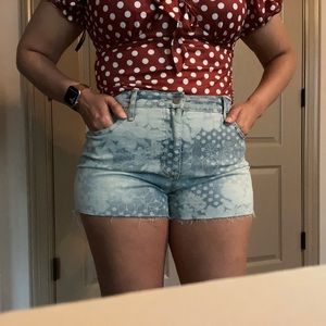 Frayed Jeans shorts high rise denim short 8/29 size